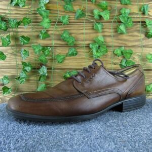 Ecco Men's  Derby Oxfords Brown Leather Size 46 Wide  Used‎ 2025